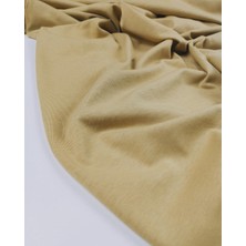 Kumaş Parça Sütlü Kahve Renkte Süprem Penye En: 140 cm