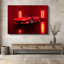 Ferrari Testarossa Italyan Klasik Kanvas Tablo Maranello Süper Otomobil Tablo