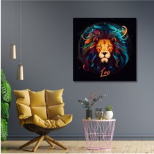 Gaagart Tekli Kare Kanvas Astroloji ve Burç Tablosu Aslan Burcu 40 x 40 GARTNM8218