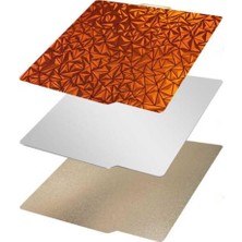 Hobi Mekatronik Bambu Lab X1 P1P Çift Taraflı Sarı Peo-Pei Kaplı Yay Çeliği TABLA-257X257MM