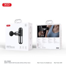 Xo FG02 6 Hız Kademeli 4 Başlıklı Taşınabilir Masaj Tabancası Siyah