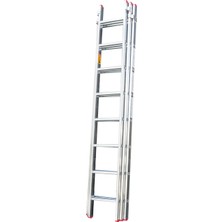 3 Parçalı Alüminyum Sürgülü Merdiven 3x6 Basamaklı (Asm.09)