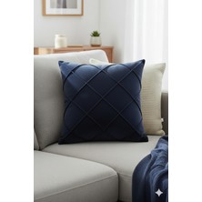 Nisahometeks Leke Tutmaz Silinebilir Kapitoneli Kırlent Yastık Kılıfı