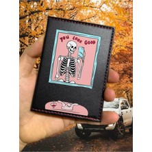 Nurdic Look Good Desenli Ruhsat Kabı Logolu Oto Ruhsat Kılıfı Vinleks Deri Dikişli Araç Ruhsat Koruyucu