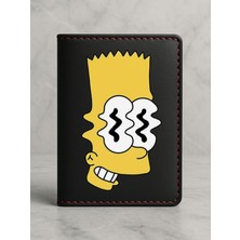 Nurdic Ruhsat Koruyucu Baskılı Kart Bölmeli Siyah Vinlex Deri Ruhsat Kabı Kılıfı Bartdesen