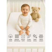 Vellista Home Collection %100 Pamuk Lastikli Penye Bebek Çarşafı Park Yatak 60×120 70×110 70×120 70×130 70×140