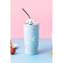 Miniso Sanrio Lisanslı Cinnamoroll Pipetli Çelik Matara (580ML)