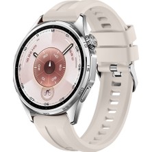 Sneezy Huawei Watch Gt6 46MM Ile Uyumlu Spor Silikon Metal Tokalı Soft Saat Kordonu