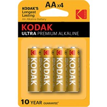 3 Adet  Kodak Ultra Premium Alkalin Kalem Pil 4'lü