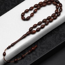 Çılgıntrend Kişiye Özel Kutulu Yılan Ağacı Arpa Kesim Tesbih 6X10 mm – Doğal Ağaç Dokulu Hediyelik Tesbih
