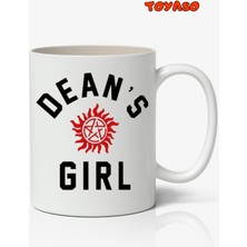 Toyaso Supernatural - Dean's Girl Temalı Beyaz Kupa Bardak Sevgiliye Arkadaşa Hediye