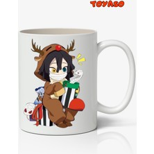 Toyaso Yılbaşı Demon Slayer Iblis Keser Obanai Iguro  Anime Beyaz Kupa Bardak Sevgiliye Arkadaşa Hediye