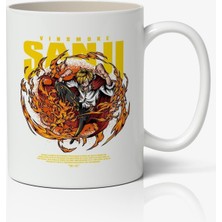 Toyaso One Piece Sanji Temalı  Beyaz Kupa Bardak Arkadaşa Sevgiliye Hediye