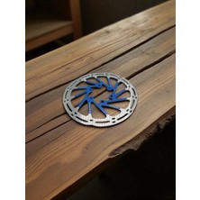 Ovela 140MM Elektrikli Scooter ve Bisiklet Uyumlu Fren Diski - Mavi Gümüş