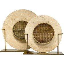 Lara Decor Traverten Hasır Disk Seti