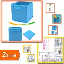 Hereveoyuncak Çok Amaçlı Dolap Içi Düzenleyici Kutu + Sihirbaz Askı Dolap Içi Düzenleyici - 2li Set DEF123