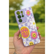 Vip Case Samsung Galaxy S21 Ultra Uyumlu Good Vibes Silikon Darbe Emici Klasik Korumalı Rubber Kılıf