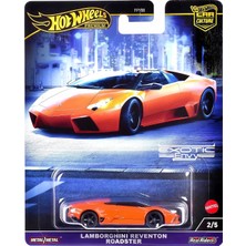 Hot Whells Hot Wheels 2024 Premium Lamborghini Reventon Roadster 1/64 Ölçekli Metal Araba Exotic Envy