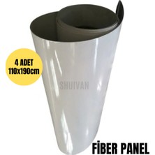Shuivan Karavan Banyo Duş Duvarı 110X190CM 4'lü Set Fiber Panel - Beyaz