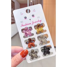 H&E Design Kadın 6'lı Mini Kare Mandal Toka Seti