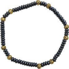 Chavin Lastikli Doğal Hematit Taşlı Erkek Bileklik EY42