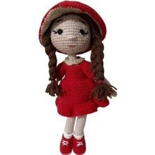 Mantar Kız Amigurumi Organik Oyuncak