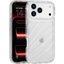 Vissona iPhone 17 Pro Max Uyumlu Telefon Kılıfı Kamera Çıkıntılı Kabartmalı Parlak Desenli Darbe Emici Silikon Kılıf