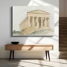 William Pars Atina Parthenon Antik Tapınak Kanvas Tablo Duvar Tablosu Dekoratif Ressam Tablosu