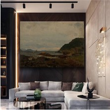 GülsenArt John Constable Kıyı Deniz Manzarası Kanvas Tablo Duvar Tablosu Dekoratif Ressam Tablosu