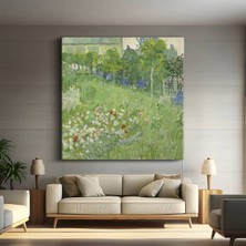 Vincent Van Gogh Daubigny Bahçe Manzarası Kanvas Tablo Duvar Tablosu Dekoratif Ressam Tablosu