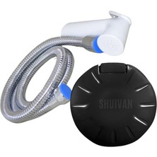 Shuivan Shuıvan Dış Duş Seti 1,5m Hortumlu Başlık ve Kapak - Siyah (Eko)