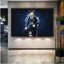 Lionel Messi Psg Paris Saint Germain Futbol Football Player Yatay Hd Baskı Kanvas Tablo