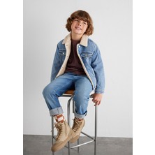 Mavi Atlas 90LAR Suni Kürklü Açık Mavi Jean Ceket 6111403-90875