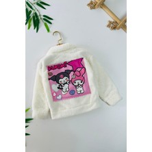 Miniğimin Cicileri Peluş Krm Kız Çocuk hırka - Krem