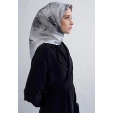 Armine 2025 Desenli Saf Ipek Twill Eşarp 9426-83