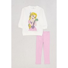 Dmb Mojo Kız Çocuk 3-8 Yaş Rapunzel Baskılı Taytlı Takım 9641 Pudra