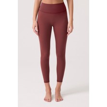 Los Ojos x Ece Bordo Yüksek Bel Spor Tayt Mono Leggings