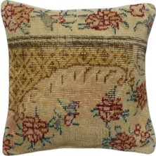 Zehra Abla Halı Vintage El Dokuma Dekoratif Halı Kırlent Yastık Kılıfı 6549