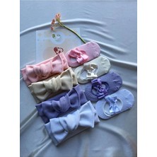 8'li Kombin El Yapımı Kız Bebek Bandana & Babet Çorap