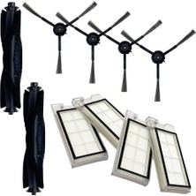 İcanpares Roidmi Uyumlu Eve, Eve Plus Robot Süpürge 10LU Yedek Set (Fırça + Filtre + Yan Fırça)