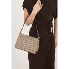 Silver & Polo Koyu Bej - Kahve SP910 Kadın Çapraz Çanta