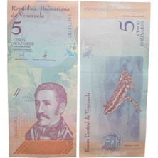 Yediotuz Digital Pazarlama Venezuela 5 Bolivariana Yabancı Kağıt Koleksiyon Para.