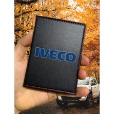 Nurdic Iveco Logolu Ticari Kamyon Van Minivan Ruhsat Kabı Oto Ruhsat Kılıfı Deri Dikişli Koruyucu