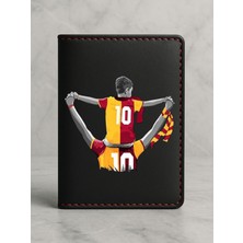 Nurdic Ruhsat Koruyucu Baskılı Kart Bölmeli Siyah Vinlex Deri Ruhsat Kabı Kılıfı Sarı Kırmızı Parçalı