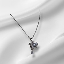 Stainless Steel Taşlı Ayyıldız Kolye