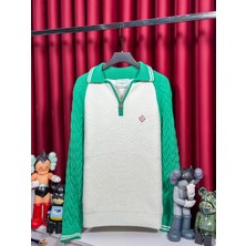 Casablanca Csbl Yarım Fermuarlı Erkek Triko Kazak - Yüksek Kalite - Modern Tasarım