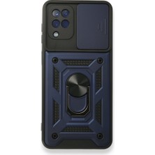 Techno Guru Samsung Galaxy M12 Kılıf Kamera Koruma Sürgülü Şık Pars Tank Sert Silikon Kapak