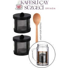 Modacar Kaşıklı Kafes Çay Süzgeci - 2 Li Bitki Çayı Süzgeci - Polikarbon