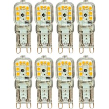 Avarson (8 adet) OSAKA 3W Sarı Işık (3000K) Dim Edilebilir G9 Duylu LED Kapsül Ampul