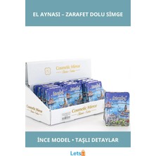 Letsii Taşlı Zarif Istanbul Tasarımı El Aynası Ince Model 25
